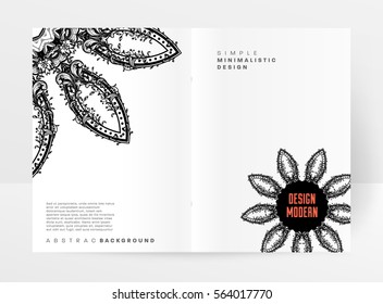 Vintage Ornament Card Vector Template. Flourishes Frame with Retro Elements. Luxury Invitation Design