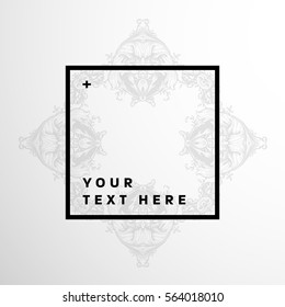 Plantilla vectorial de tarjeta de ornamento vintage. Florece el marco con elementos retro. Diseño de invitaciones de lujo