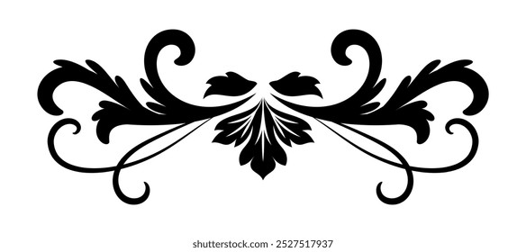 Vintage ornament collection with black style