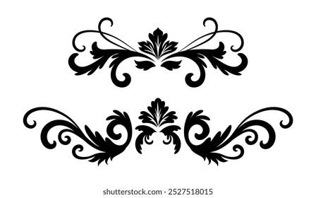 Vintage ornament collection with black style