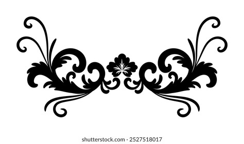 Vintage ornament collection with black style