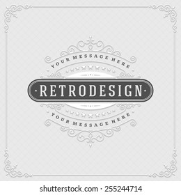 Vintage ornament from cut paper and shadow, border frame decoration, flourishes calligraphic ornamental swirls for greeting cards, labels, invitations, posters, badges. Vector background.
