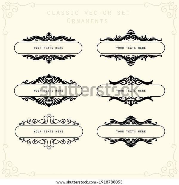 Vintage Ornament Decorations. Vector Ornament Frame\
on Javanese Style