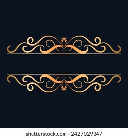 Diseño vectorial de divisor de ornamento vintage