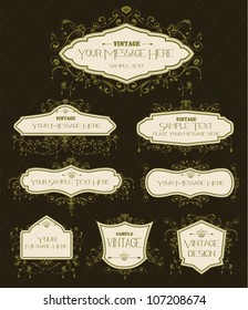 Vintage Ornament Elements Set