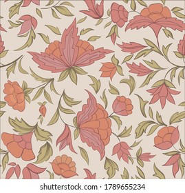 Vintage ornament. Floral seamless pattern. 