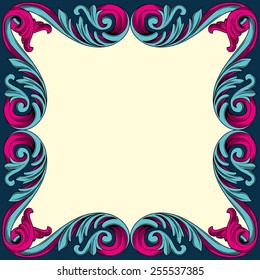 vintage ornament  frame