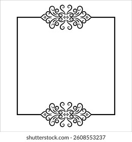 Vintage ornament frame border vector design