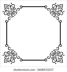 Vintage ornament frame border vector design