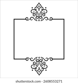 Vintage ornament frame border vector design