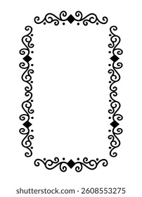 Vintage ornament frame border vector design