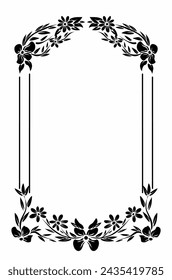 Vintage ornament frame. Decorative border frames, retro style divider. Elegant vintage frame and wedding ornaments Isolated icons vector set. Calligraphic filigree black ink borders collection