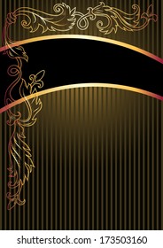 Vintage ornament frame in retro style