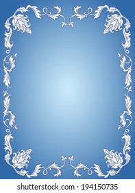 Vintage ornament frame in retro style