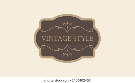 Vintage ornament frame. Vintage style. retro labels. wedding ornaments. Vector illustration