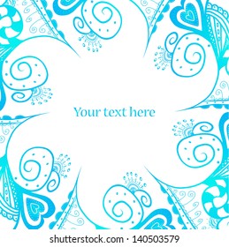 Vintage ornament frame. Vector illustration for your majestic art design. Element for web design. Flower round lace wallpaper.