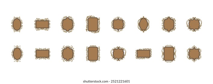 Ilustração de vetor de quadro de ornamento vintage isolada.