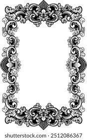 Vintage ornament frame for wedding