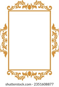 Vintage Ornament Frame For Wedding Illustration