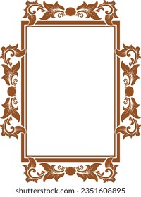 Vintage Ornament Frame For Wedding Illustration