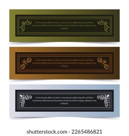 Vintage ornament greeting card vector template
