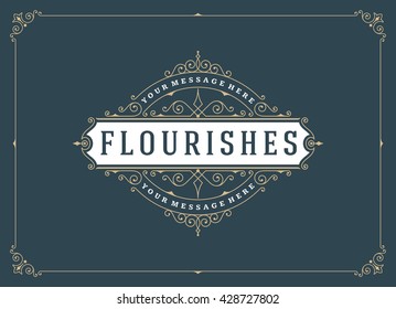 Vintage Ornament Greeting Card Vector Template. Retro Luxury Invitation, Royal Certificate. Flourishes Calligraphic Vintage Background Ornamental Frame. Vintage Ornament Greeting Card Vector Template. Retro Luxury Invitation, Royal Certificate. Flourishes Calligraphic Vintage Background Ornamental Frame.