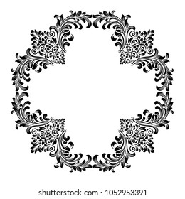 Vintage ornament pattern frame.