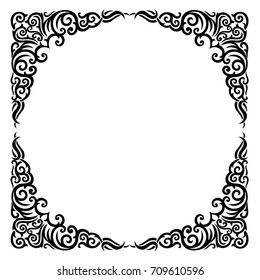 Vintage ornament pattern frame.