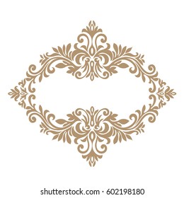 Vintage ornament pattern frame, border ornament . 