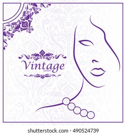 vintage ornament. vintage pattern. purple lines. marketing vector illustration