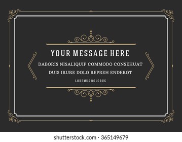 Vintage Ornament Quote Marks Box Frame Vector template design and place for text. Retro flourishes frame style. Citation Design, Quotation Design, Vintage Background, Vintage Frame, Vintage Ornament. 