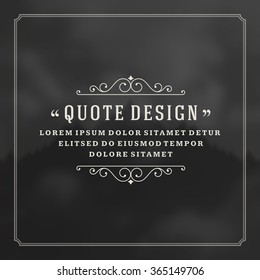 Vintage Ornament Quote Marks Box Frame Vector template design and place for text. Retro flourishes frame style. Citation Design, Quotation Design, Vintage Background, Vintage Frame, Vintage Ornament. 