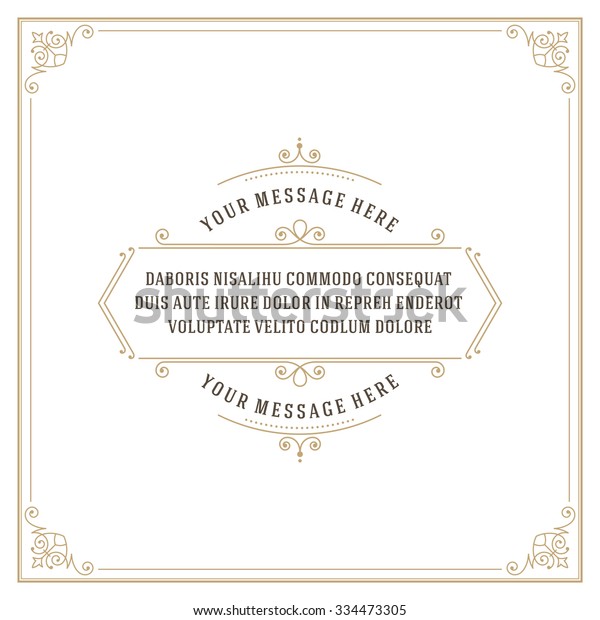 Diseño de la plantilla Vintage Ornament vector de stock (libre de