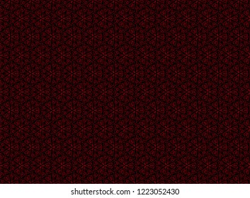Vintage ornament red and black, vector