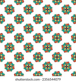 Vintage ornament seamless pattern vector illustration.