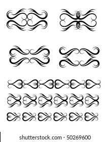 Vector Set Calligraphic Page Decoration Design Stock Vector (Royalty ...