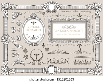Vintage ornament set. Arranged based on American specimen book of type styles : complete catalogue of printing machinery and printing supplies. 1912 ([c1912])