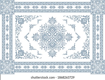 Vintage ornament set. borders and frames.