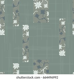 Vintage ornament in the style of Damask. Seamless dark background for textile, wallpaper, pattern fills, covers, surface, print, gift wrap, packaging paper, tile