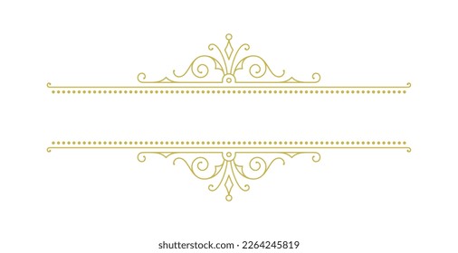 Vintage ornament swirl text divider filigree calligraphic vector illustration. Classical flourishes separator for text decoration. Decorative design for certificate diploma and wedding invitation card