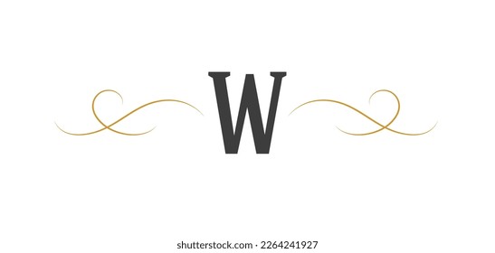 Vintage ornament swirl text separator calligraphic filigree vector illustration. Classical flourishes divider element for text decoration. Decorative design for certificate and wedding invitation