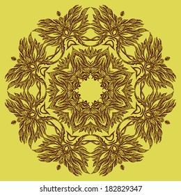 vintage ornament. vector. 