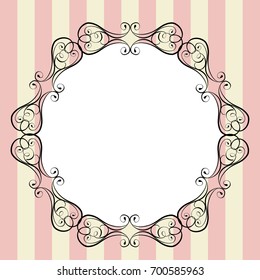 Vintage ornament, vector data, cute design for women