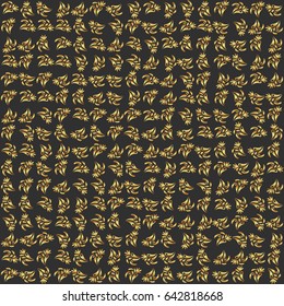 Vintage ornament. Vector illustration. Simple seamless pattern - gold stars on a gray background.