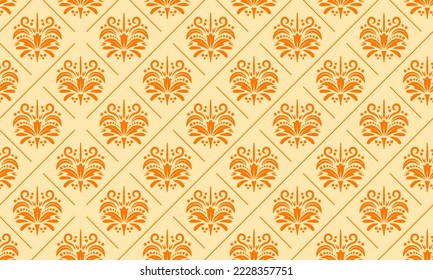 Vintage Ornament Wallpaper Seamless Background Vector Pattern