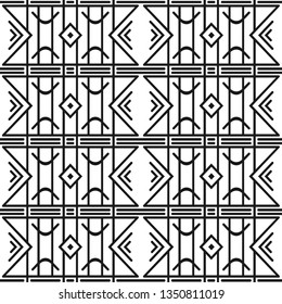Vintage ornamental art deco retro seamless background and texture. Vector illustration can be used for wrapping paper, wallpapers, tiling, flooring, fabric, textile and other designs.