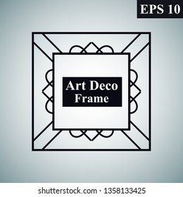 Vintage ornamental art deco retro ornamental border frame. Vintage retro ornamental element for your design. Vintage frame and border in vector. EPS 10