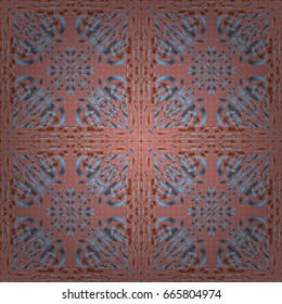Vintage ornamental background with victorian pattern in gray and pink colors. Vector illustration. Seamless damask pattern.