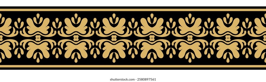 Vintage ornamental border design with ethnic pattern.