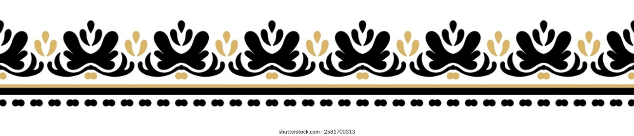 Vintage ornamental border design with ethnic pattern.